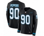 Men's Nike Carolina Panthers #90 Julius Peppers Limited Black Therma Long Sleeve NFL Jersey