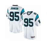 Men's Nike Carolina Panthers #95 Charles Johnson Limited White NFL Jersey