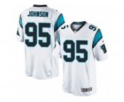 Men's Nike Carolina Panthers #95 Charles Johnson Limited White NFL Jersey