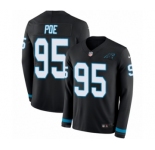 Men's Nike Carolina Panthers #95 Dontari Poe Limited Black Therma Long Sleeve NFL Jersey