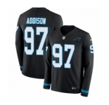 Men's Nike Carolina Panthers #97 Mario Addison Limited Black Therma Long Sleeve NFL Jersey