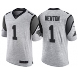 Nike Carolina Panthers #1 Cam Newton 2016 Gridiron Gray II Men's NFL Limited Jersey
