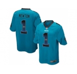 Nike Carolina Panthers #1 Cam Newton Blue Alternate Men's Stitched NFL Limited Strobe Jersey