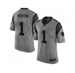 Nike Carolina Panthers #1 Cam Newton Gridiron Gray jerseys(Limited)