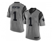 Nike Carolina Panthers #1 Cam Newton Gridiron Gray jerseys(Limited)