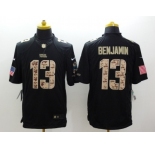 Nike Carolina Panthers #13 Kelvin Benjamin Black Salute to Service Jerseys(Limited)