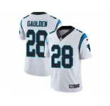 Nike Carolina Panthers #28 Rashaan Gaulden White Men Stitched NFL Vapor Untouchable Limited Jersey
