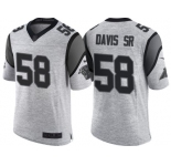 Nike Carolina Panthers #58 Thomas Davis Sr 2016 Gridiron Gray II Men's NFL Limited Jersey