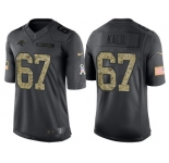 Nike Carolina Panthers #67 Ryan Kalil Men's Stitched Black NFL Salute to Service Limited Jerseys