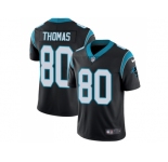 Nike Carolina Panthers #80 Ian Thomas Black Team Color Men Stitched NFL Vapor Untouchable Limited Jersey