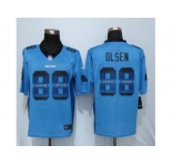 Nike Carolina Panthers #88 Greg Olsen Blue Alternate Men's Stitched NFL Limited Strobe Jersey