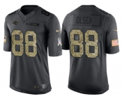Nike Carolina Panthers #88 Greg Olsen Men's Stitched Black NFL Salute to Service Limited Jerseys