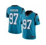 men's Nike Carolina Panthers #97 Mario Addison Limited Blue Rush NFL Jersey