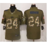 nike nfl jerseys carolina panthers #24 norman army green[nike Limited Salute To Service]