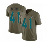 Jacksonville Jaguars #41 Josh Allen Limited Olive 2017 Salute to Service Football Jersey