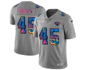 Jacksonville Jaguars #45 K'Lavon Chaisson Men's Nike Multi-Color 2020 NFL Crucial Catch NFL Jersey Greyheather