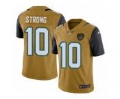 Men Nike Jacksonville Jaguars #10 Jaelen Strong Limited Gold Rush Vapor Untouchable NFL Jersey