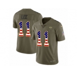 Men Nike Jacksonville Jaguars #11 Marqise Lee Limited Olive USA Flag 2017 Salute to Service NFL Jersey