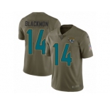 Men Nike Jacksonville Jaguars #14 Justin Blackmon Limited Olive 2017 Salute to Service NFL Jersey
