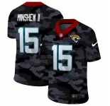 Men Nike Jacksonville Jaguars #15 Minshew ll 2020 Nike Camo Salute to Service Limited