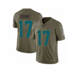 Men Nike Jacksonville Jaguars #17 Arrelious Benn Limited Olive 2017 Salute to Service NFL Jersey