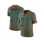 Men Nike Jacksonville Jaguars #27 Leonard Fournette Limited Olive 2017 Salute to Service NFL Jersey