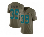 Men Nike Jacksonville Jaguars #39 Tashaun Gipson Limited Olive 2017 Salute to Service NFL Jersey