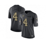 Men Nike Jacksonville Jaguars #4 Josh Lambo Limited Black 2016 Salute to Service NFL Jersey