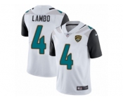 Men Nike Jacksonville Jaguars #4 Josh Lambo White Vapor Untouchable Limited Player NFL Jersey