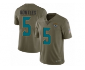 Men Nike Jacksonville Jaguars #5 Blake Bortles Limited Olive 2017 Salute to Service NFL Jersey