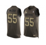 Men Nike Jacksonville Jaguars #55 Lerentee McCray Limited Green Salute to Service Tank Top NFL Jersey