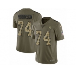 Men Nike Jacksonville Jaguars #74 Cam Robinson Limited Olive Camo 2017 Salute to Service NFL Jersey