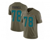 Men Nike Jacksonville Jaguars #78 Jermey Parnell Limited Olive 2017 Salute to Service NFL Jersey