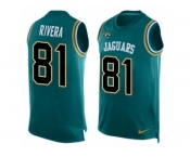 Men Nike Jacksonville Jaguars #81 Mychal Rivera Limited Teal Green Player Name & Number Tank Top NFL Jersey
