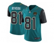 Men Nike Jacksonville Jaguars #81 Mychal Rivera Teal Green Team Color Vapor Untouchable Limited Player NFL Jersey