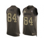 Men Nike Jacksonville Jaguars #84 Keelan Cole Limited Green Salute to Service Tank Top NFL Jersey