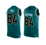 Men Nike Jacksonville Jaguars #84 Keelan Cole Limited Teal Green Player Name & Number Tank Top NFL Jersey
