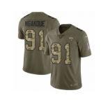 Men Nike Jacksonville Jaguars #91 Yannick Ngakoue Limited Olive Camo 2017 Salute to Service NFL Jersey
