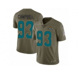 Men Nike Jacksonville Jaguars #93 Calais Campbell Limited Olive 2017 Salute to Service NFL Jersey