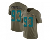 Men Nike Jacksonville Jaguars #93 Calais Campbell Limited Olive 2017 Salute to Service NFL Jersey