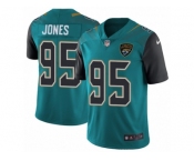 Men Nike Jacksonville Jaguars #95 Abry Jones Teal Green Team Color Vapor Untouchable Limited Player NFL Jersey