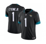 Men's Jacksonville Jaguars #1 Travis Etienne Jr. Black 2023 F.U.S.E Vapor Untouchable Limited Football Stitched Jersey