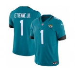 Men's Jacksonville Jaguars #1 Travis Etienne Jr. Teal Vapor Untouchable Limited Stitched Jersey