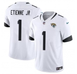 Men's Jacksonville Jaguars #1 Travis Etienne Jr. White 2023 F.U.S.E Vapor Untouchable Limited Football Stitched Jersey