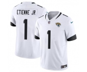 Men's Jacksonville Jaguars #1 Travis Etienne Jr. White 2023 F.U.S.E Vapor Untouchable Limited Football Stitched Jersey