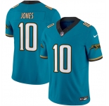 Men's Jacksonville Jaguars #10 Mac Jones Teal 2024 F.U.S.E. Prowler Throwback Vapor Limited Football Stitched Jersey