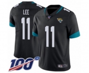 Men's Jacksonville Jaguars #11 Marqise Lee Black Team Color Vapor Untouchable Limited Player 100th Season Football Jersey