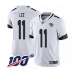 Men's Jacksonville Jaguars #11 Marqise Lee White Vapor Untouchable Limited Player 100th Season Football Jersey
