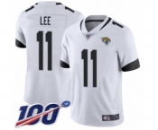 Men's Jacksonville Jaguars #11 Marqise Lee White Vapor Untouchable Limited Player 100th Season Football Jersey
