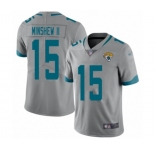 Men's Jacksonville Jaguars #15 Gardner Minshew II Silver Inverted Legend Limited Football Jersey